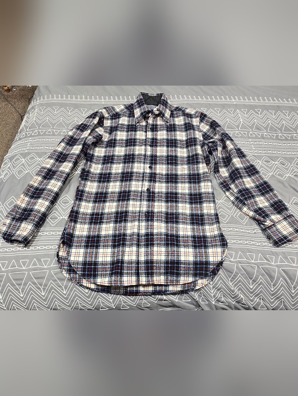 Pendleton Mens Virgin Wool Button Down Flannel Size Small